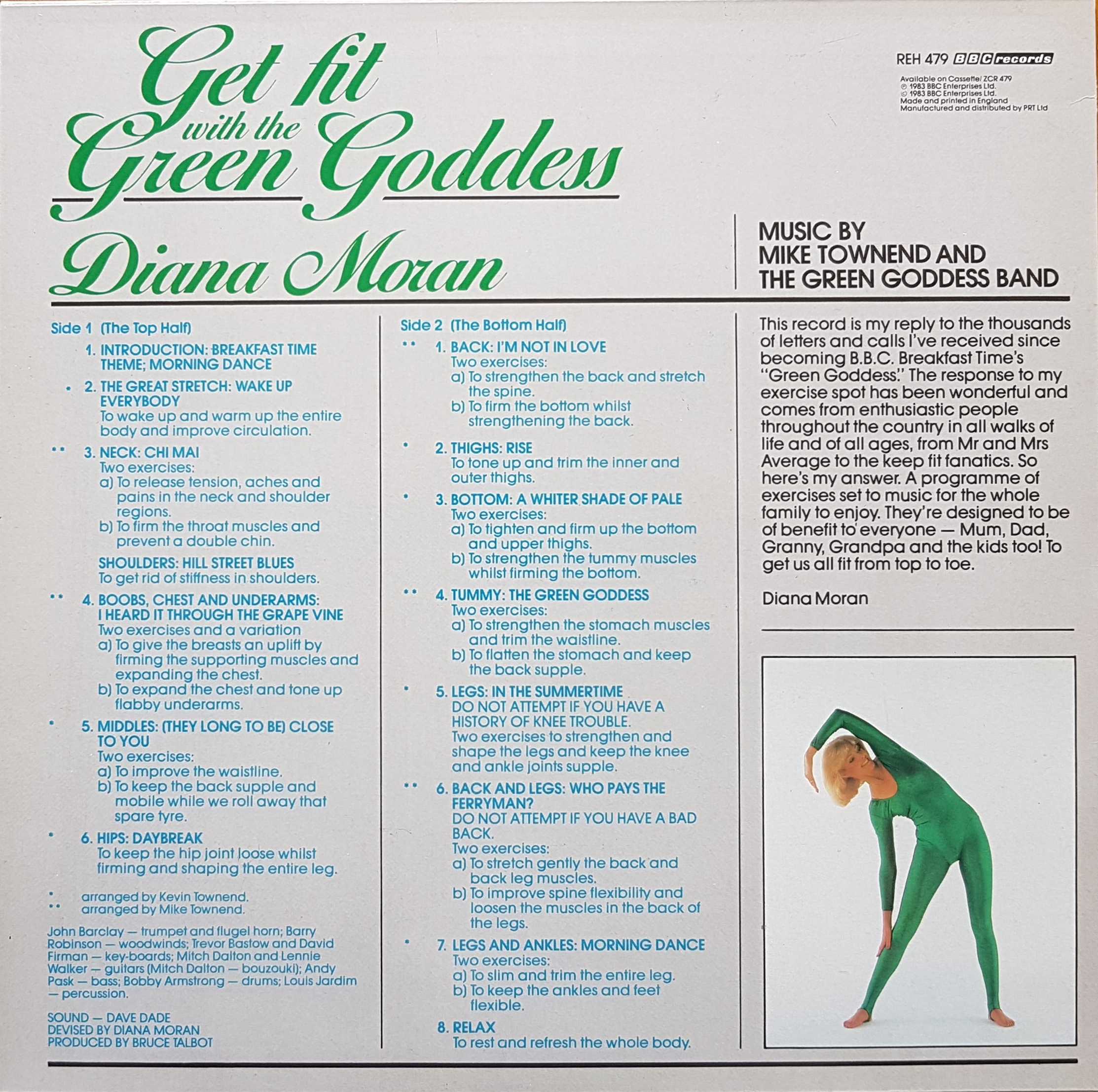 Picture of REH 479 Get fit with the green goddess by artist Diana Moran from the BBC records and Tapes library